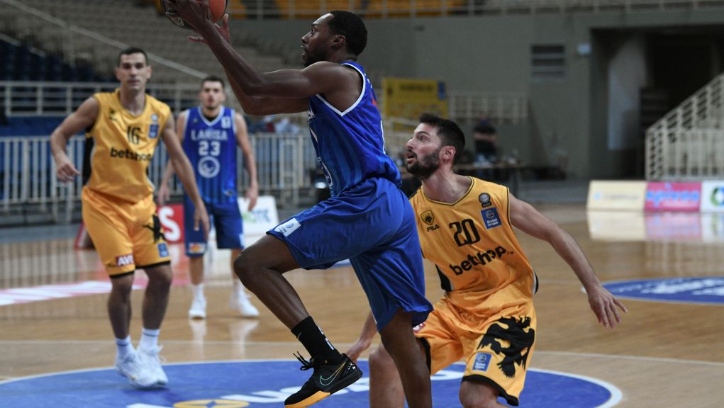 AEK_Larisa_2020 Με σβηστές «μηχανές» η ΑΕΚ 87-68 τη Λάρισα