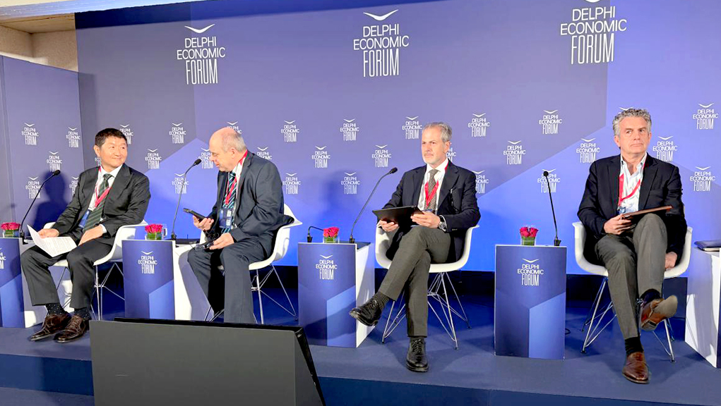 Ο πρόεδρος της ΕΡΤ Γιάννης Παπαδόπουλος στο Οικονομικό Φόρουμ των Δελφών